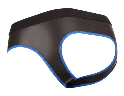 Svenjoyment Jockstrap XL czarno-niebieski z zamkiem i otwartym tyłem Svenjoyment
