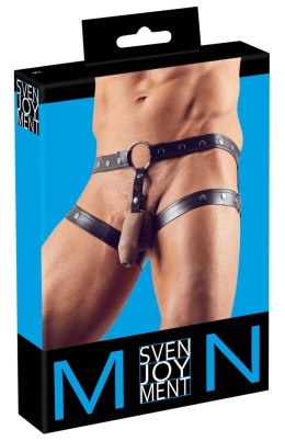 Svenjoyment Jockstrap Męski Czarny Matowy z Paskami na Uda M-L Svenjoyment