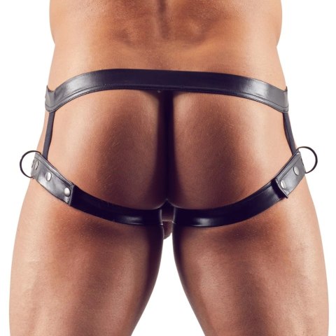 Svenjoyment Jockstrap Męski Czarny Matowy z Paskami na Uda M-L Svenjoyment