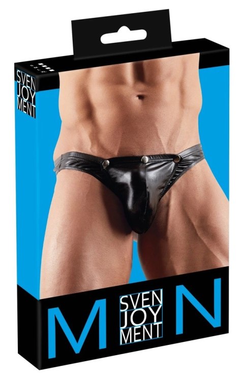 Svenjoyment Męskie Stringi z Odpinanym Panelem Czarny M Svenjoyment