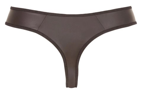 Svenjoyment Stringi Męskie Neopren Look z Błyszczącym Zamkiem L Svenjoyment