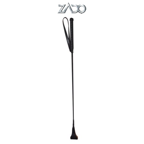 ZADO Skorzana packa z plecioną rączką i pętelką 65 cm czarna ZADO