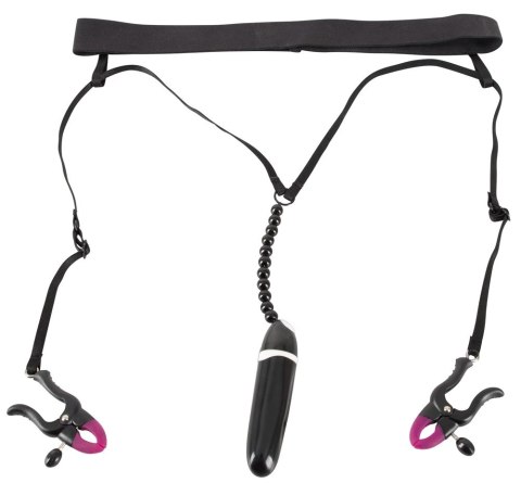 Bad Kitty Model 603510 - Stringi z wibracjami i regulacją, czarne Bad Kitty
