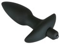 Black Velvets Plug z Wibracją i Uchwyt Średni 15cm Czarny Silikon Black Velvets