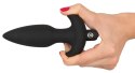 Black Velvets Plug z Wibracją i Uchwyt Średni 15cm Czarny Silikon Black Velvets