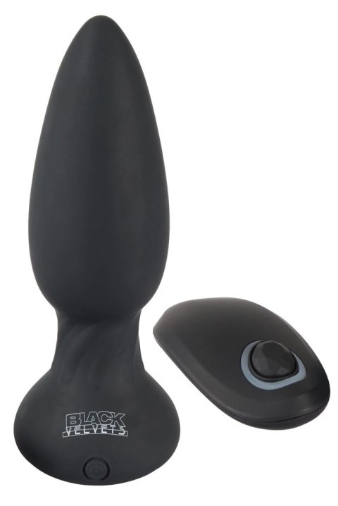 Black Velvets Rotacyjny korek analny z pilotem 14 cm czarny, 7 trybow Black Velvets