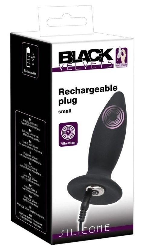 Black Velvets Stożkowy Korek Wibracyjny S 11cm czarny silikonowy Black Velvets
