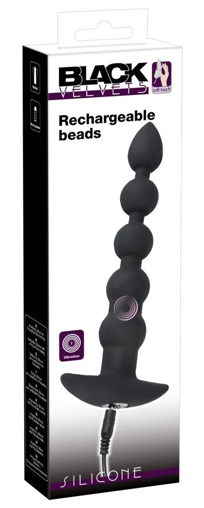 Black Velvets model 60383 - silikonowy korek analny z wibracją, czarny Black Velvets
