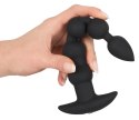 Black Velvets model 60383 - silikonowy korek analny z wibracją, czarny Black Velvets