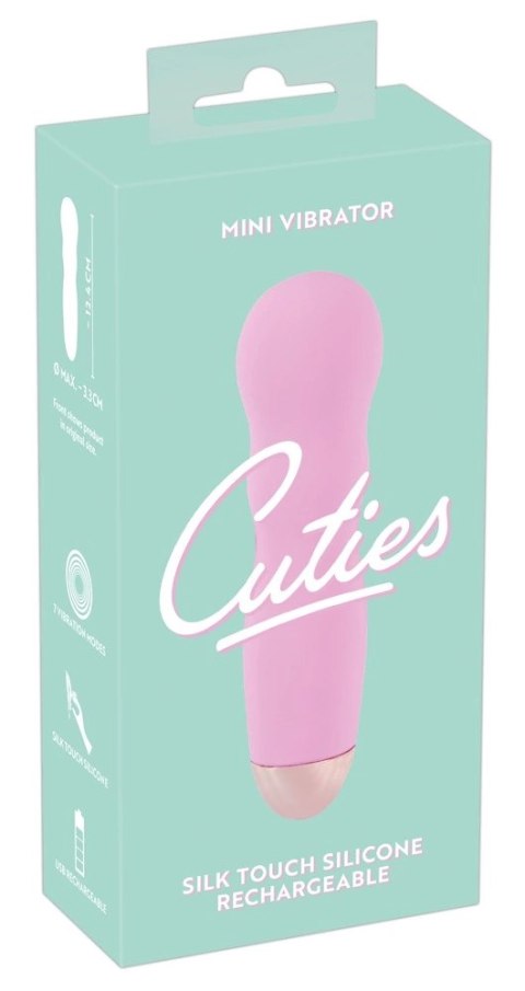 Cuties Mini Wibrator Rożowy 7 Trybow Wodoodporny 12,4 cm USB Cuties