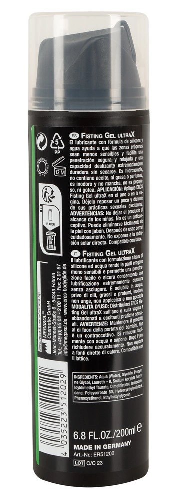 EROS UltraX 200ml żel intymny silikonowo-wodny, długotrwały poślizg Eros
