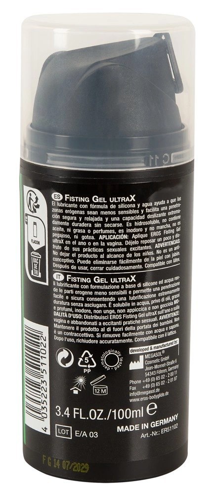 EROS UltraX Lubrykant Silikonowo-Wodny 100ml Bezpieczny dla Prezerwatyw Eros
