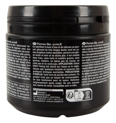 EROS UltraX Silikonowo-Wodny Żel Intymny 500 ml, długotrwały poślizg Eros