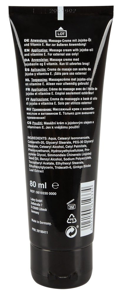 HOT XXL Vegan krem pielęgnacyjny z olejkiem jojoba 80 ml Penis XXL