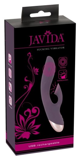 Javida Intymny Wibrator z Ssącą Przyssawką 12 Trybow Wodoodporny 21,6 cm JAVIDA