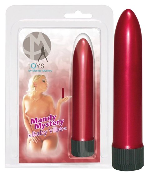 Mandy Mystery Baby Vibe Mini Wibrator Czerwony Metaliczny 13cm Mandy Mystery