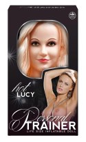 NMC Lucy Siedząca lalka dmuchana blond, wyjmowany wkład anatomiczny 132cm NMC