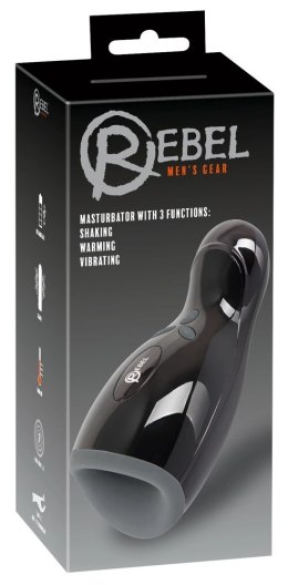 Rebel Intimate Device 3w1 Czarny - Wibracje, Grzanie, Ruch 20cm Rebel