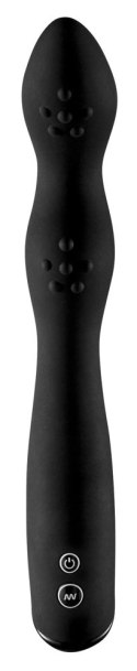 Rebel Zakrzywiony Wibrator Czarny 7 Trybow, Silikonowy 23,5 cm Rebel
