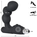 Rebel Zakrzywiony stymulator prostaty kulisty czarny silikonowy 14 cm Rebel