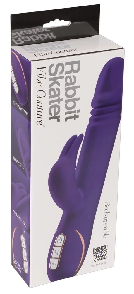 Vibe Couture Skater Rabbit Fioletowy - wibrator z funkcją ruchu i 7 trybami Vibe Couture