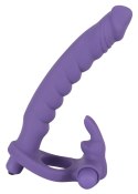 You2Toys Los Analos podwojny wibrator z pierścieniem silikonowy fioletowy You2Toys