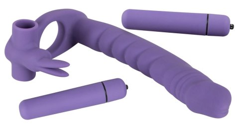 You2Toys Los Analos podwojny wibrator z pierścieniem silikonowy fioletowy You2Toys