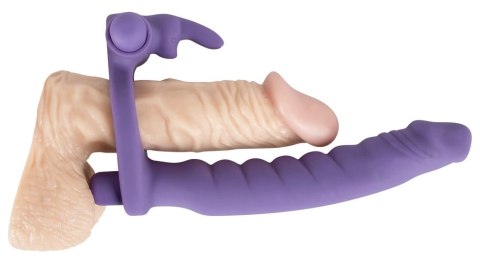 You2Toys Los Analos podwojny wibrator z pierścieniem silikonowy fioletowy You2Toys