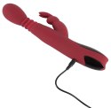 You2Toys Wibrator silikonowy kroliczek podwojny, podgrzewany, czerwony You2Toys