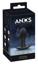 ANOS Mini Plug wibrujący z silikonu czarny 20 trybow ładowany USB ANOS