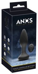 ANOS Plug Obrotowy Silikonowy z Pilotem Bezprzewodowym Czarny 15,1 cm ANOS
