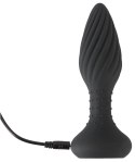 ANOS Plug Obrotowy Silikonowy z Pilotem Bezprzewodowym Czarny 15,1 cm ANOS