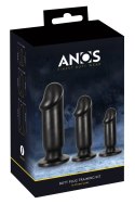 ANOS Plug Training Kit Zestaw 3 elastycznych korkow czarne PVC ANOS