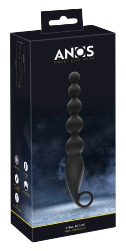 ANOS Wibrator Kulowy Silikonowy 22 cm Czarny 7 Trybow Wodoodporny ANOS