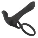 Black Velvets Pierścień wibrujący silikonowy 14 cm czarny USB wodoodporny Black Velvets