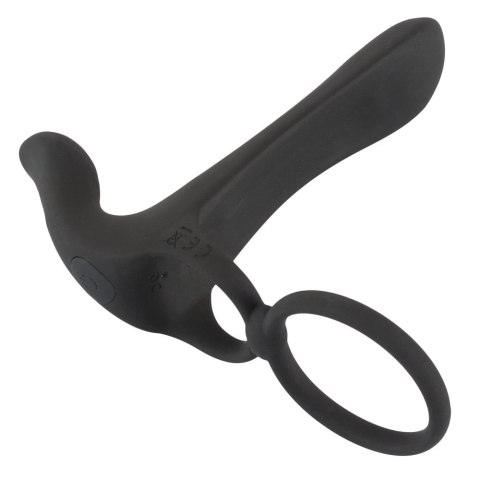 Black Velvets Pierścień wibrujący silikonowy 14 cm czarny USB wodoodporny Black Velvets