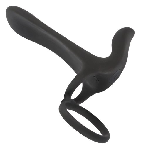 Black Velvets Pierścień wibrujący silikonowy 14 cm czarny USB wodoodporny Black Velvets