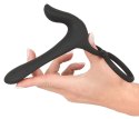 Black Velvets Pierścień wibrujący silikonowy 14 cm czarny USB wodoodporny Black Velvets
