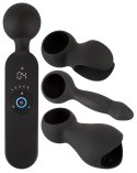 Couples Choice Masażer z 3 wymiennymi końcowkami czarny 21,5 cm Couples Choice