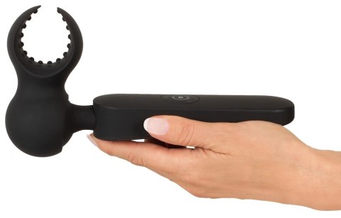 Couples Choice Masażer z 3 wymiennymi końcowkami czarny 21,5 cm Couples Choice