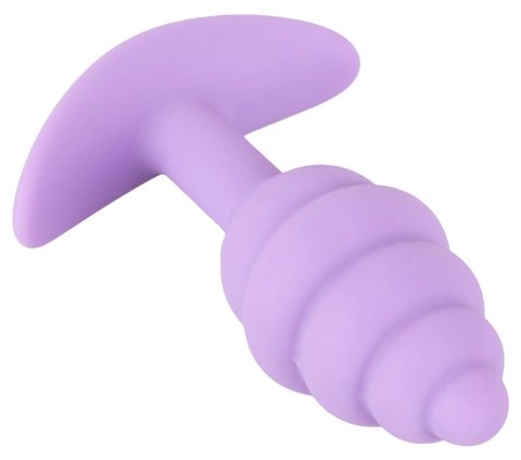 Cuties Korek Stożkowy z Rowkami Fioletowy 7,5 cm Silikonowy Cuties