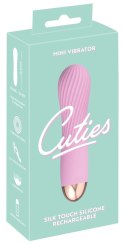 Cuties Mini Pink - Wibrujący model z rowkowaną powierzchnią, 12,5 cm Cuties