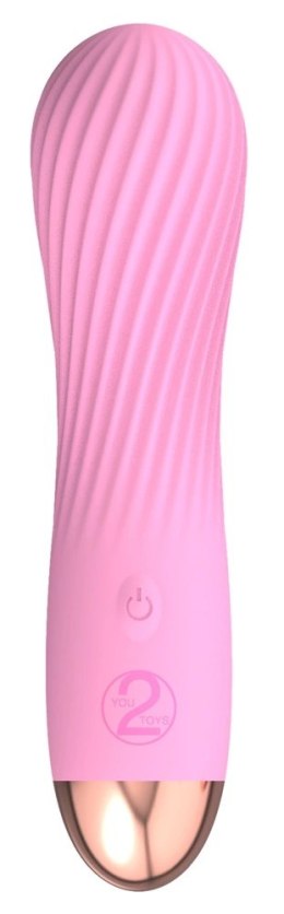Cuties Mini Pink - Wibrujący model z rowkowaną powierzchnią, 12,5 cm Cuties