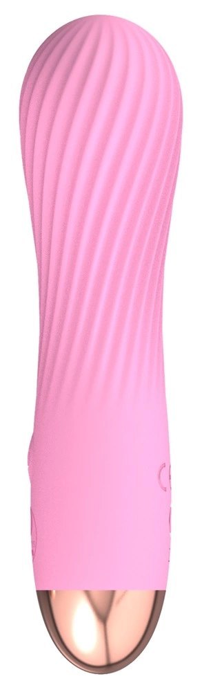 Cuties Mini Pink - Wibrujący model z rowkowaną powierzchnią, 12,5 cm Cuties