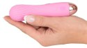 Cuties Mini Pink - Wibrujący model z rowkowaną powierzchnią, 12,5 cm Cuties