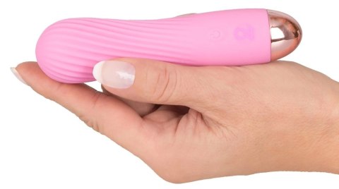 Cuties Mini Pink - Wibrujący model z rowkowaną powierzchnią, 12,5 cm Cuties