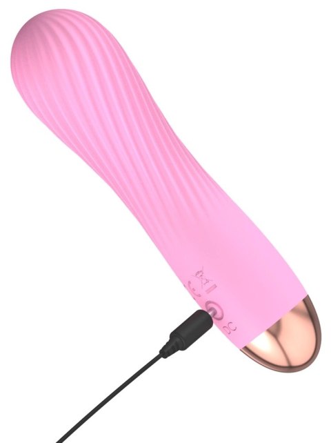 Cuties Mini Pink - Wibrujący model z rowkowaną powierzchnią, 12,5 cm Cuties