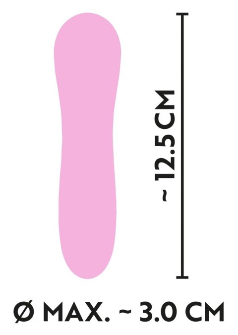 Cuties Mini Pink - Wibrujący model z rowkowaną powierzchnią, 12,5 cm Cuties