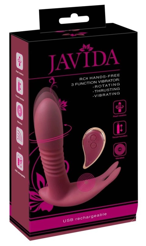 Javida Rotacyjny Model Intymny z Pilotem 3 Tryby, silikonowy, fioletowy JAVIDA