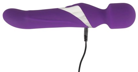 Javida Wand & Pearl - Masażer dwustronny fioletowy 24 cm ładowalny JAVIDA